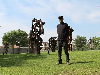 Image: Robert Sestok unveils the enormous City Sculpture Park