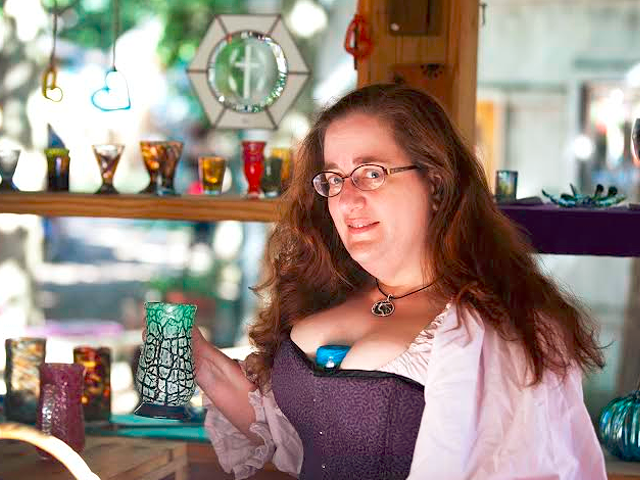 Royal Glass Makers have been hawking ‘bosom chillers’ at the Renaissance Festival for 11 years