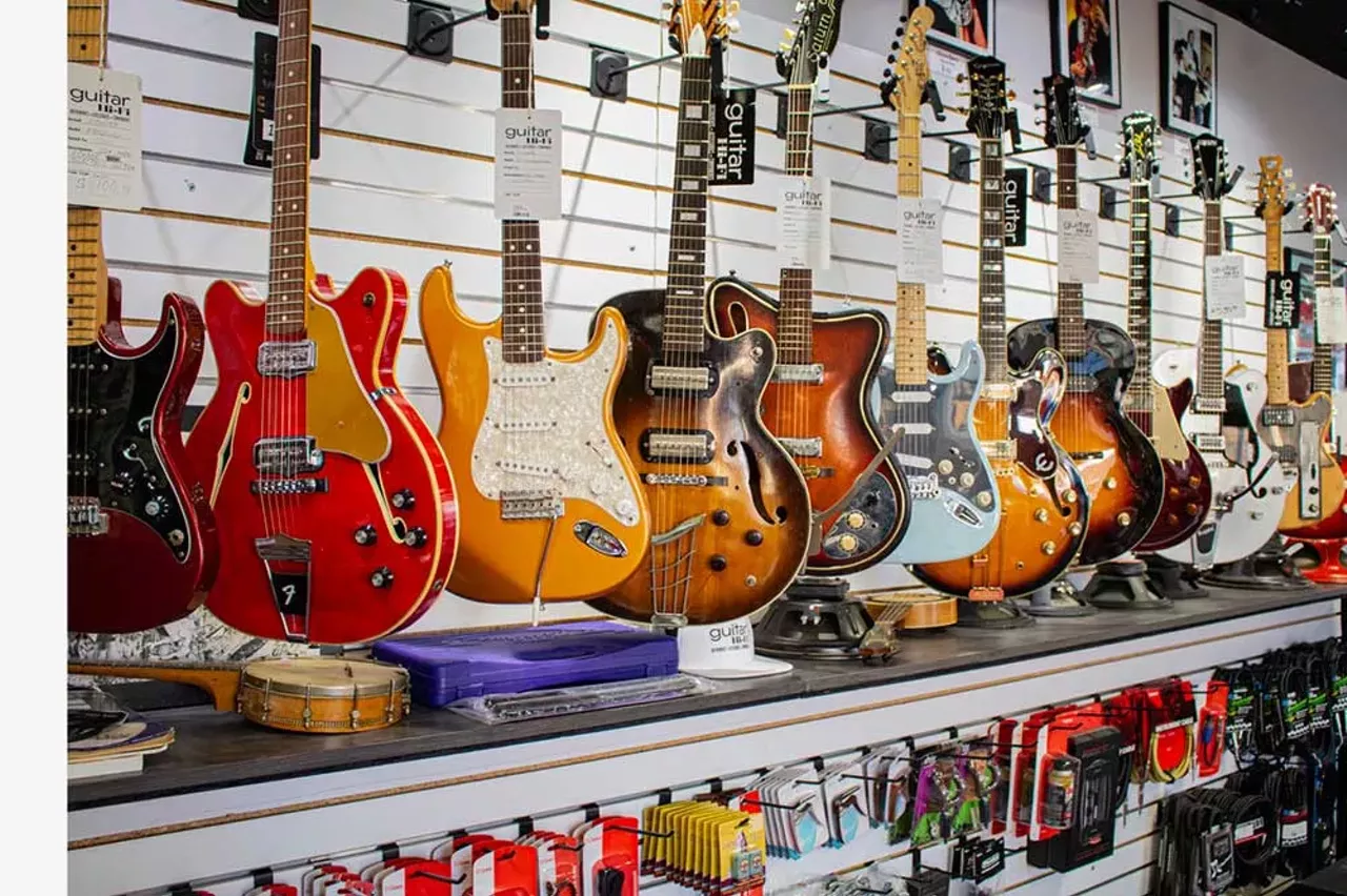 A selection of instruments available at Guitar Hi-Fi.