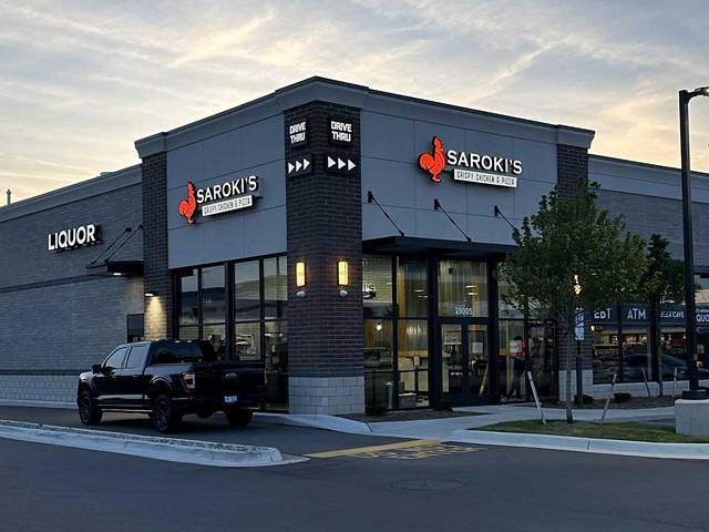The new Saroki’s Crispy Chicken and Pizza in Madison Heights is the chain’s first drive-thru location.
