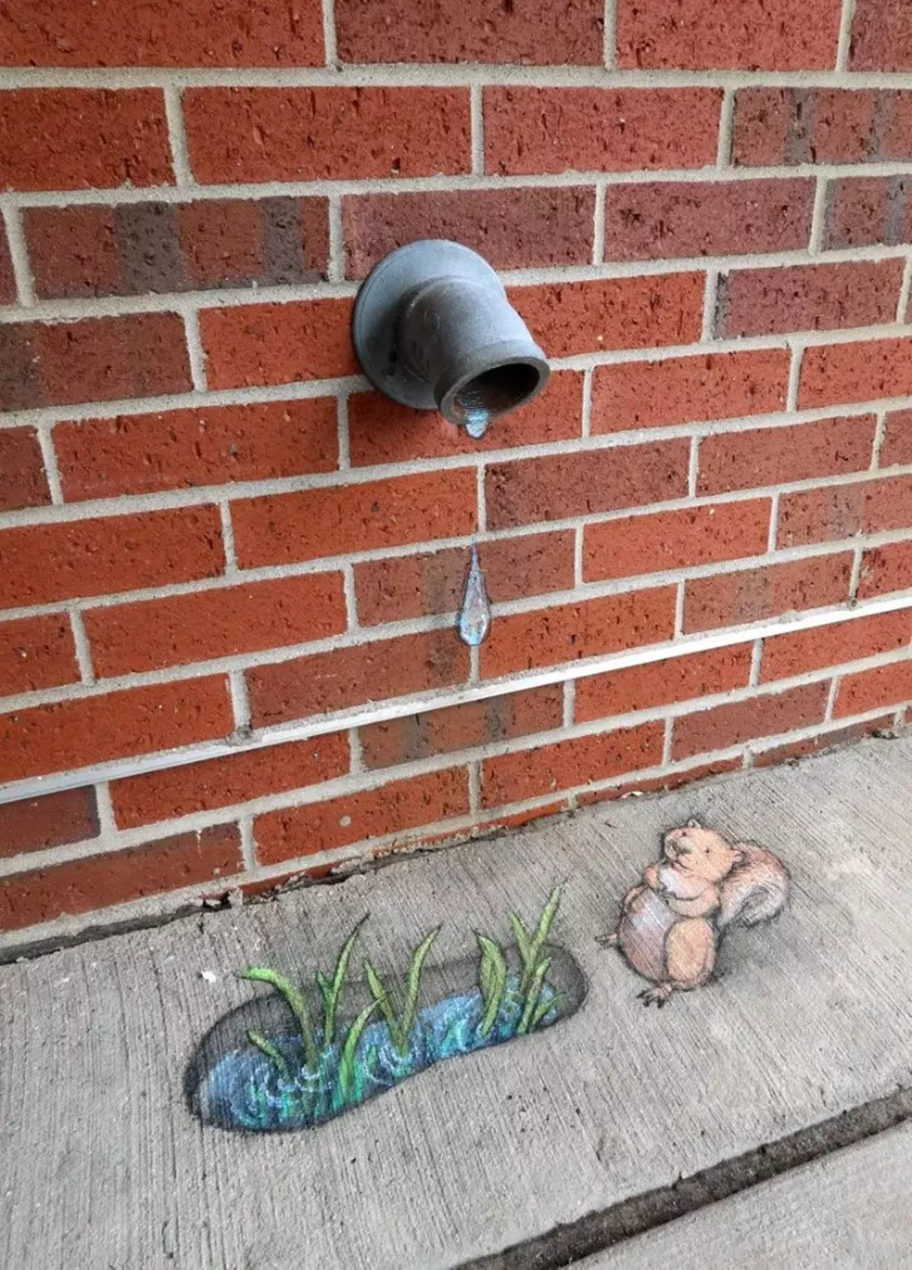 Image: See all of the adorable 3D chalk art made by this Michigan artist