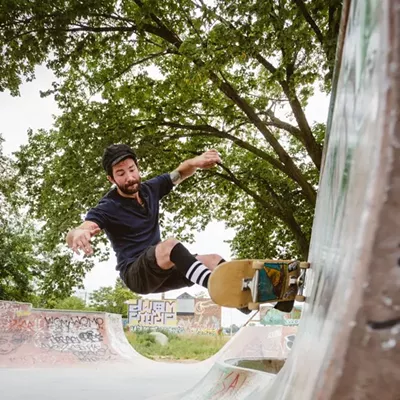 Image: Skateboarding at Ride it Sculpture Park in Detroit