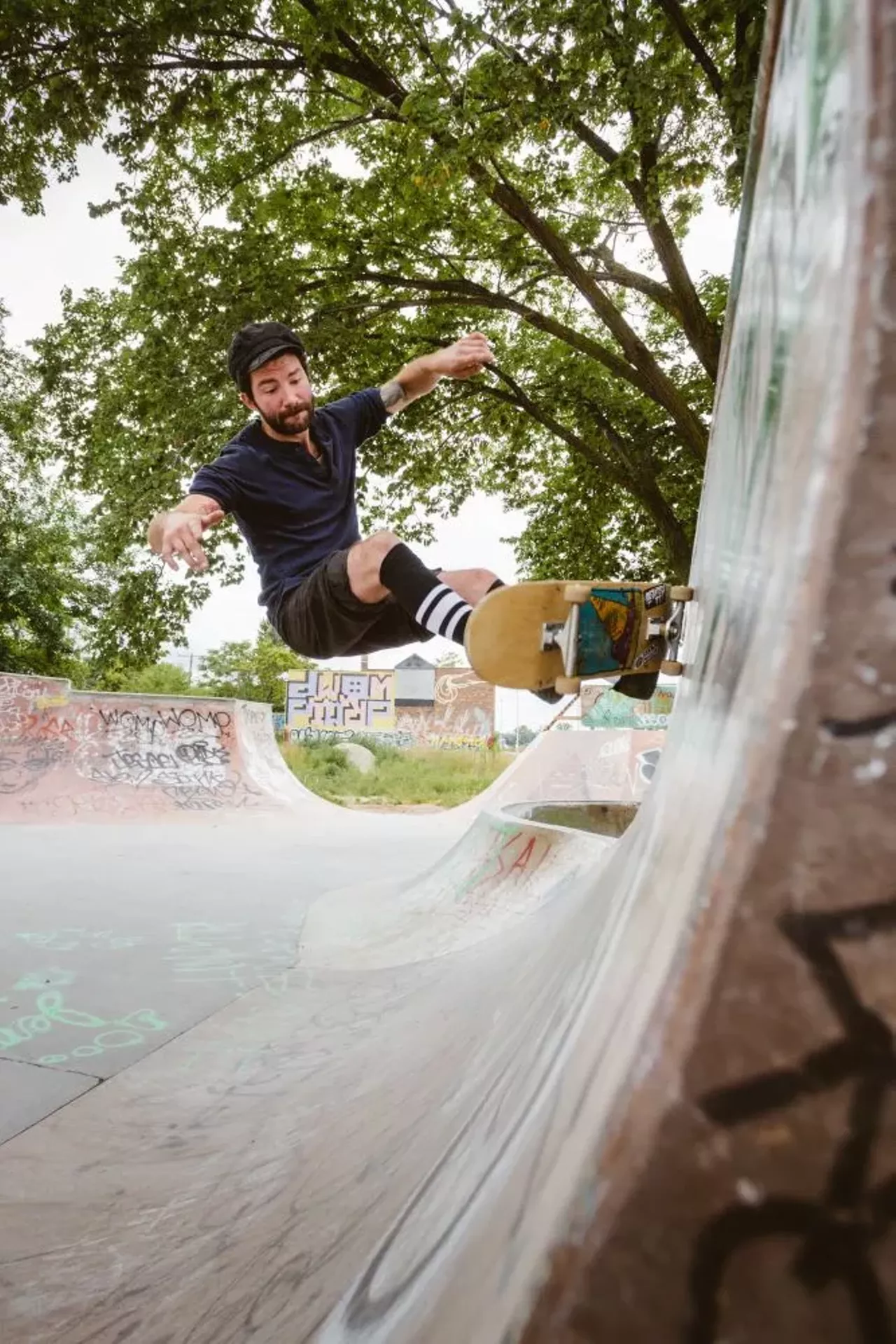 Image: Skateboarding at Ride it Sculpture Park in Detroit