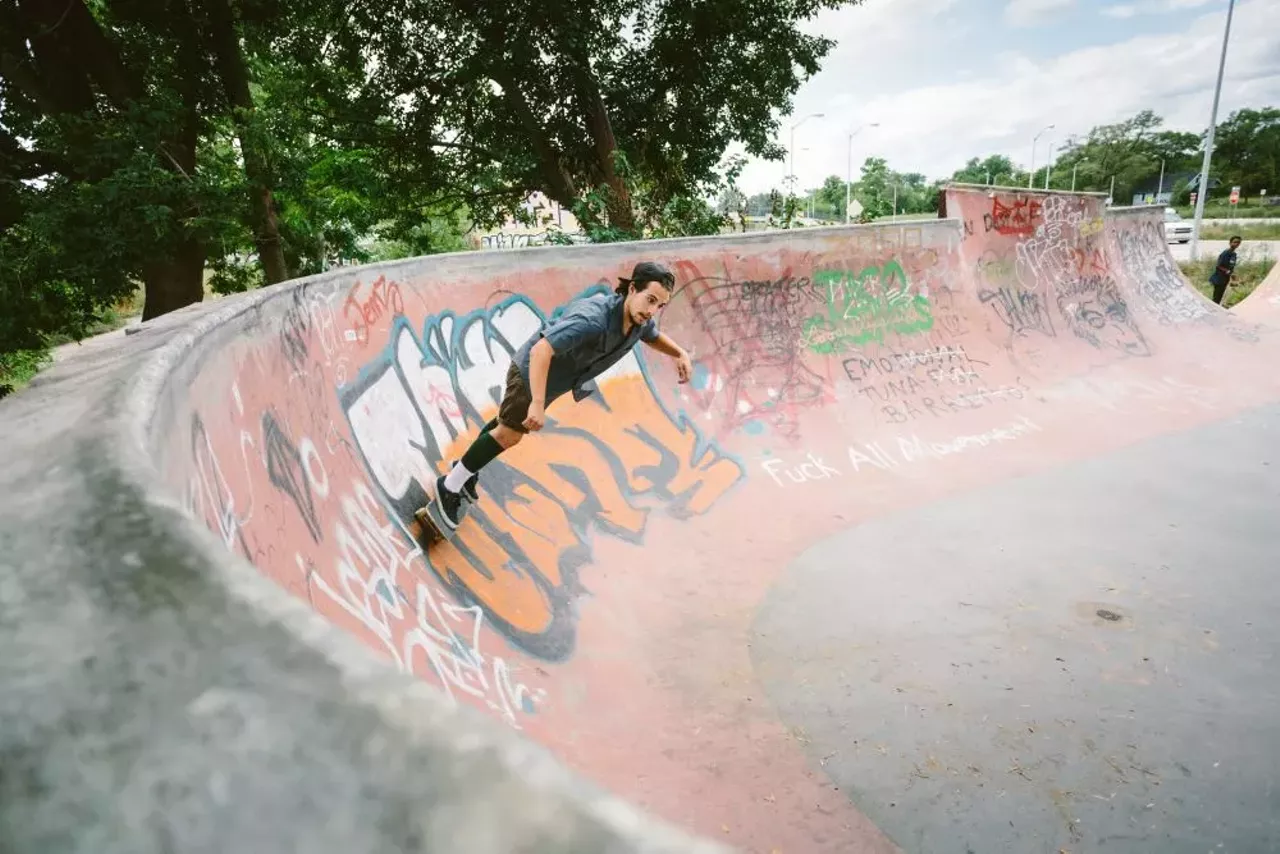 Image: Skateboarding at Ride it Sculpture Park in Detroit