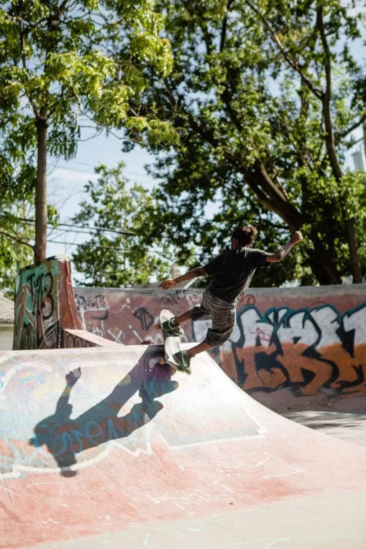 Image: Skateboarding at Ride it Sculpture Park in Detroit