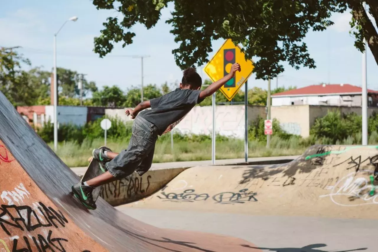 Image: Skateboarding at Ride it Sculpture Park in Detroit