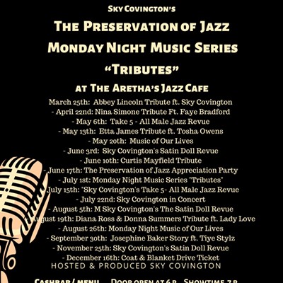 Sky Covington's Monday Night Music Series  "Tributes"  at Aretha's Jazz Cafe