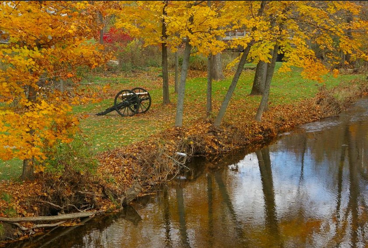 Ray Township
Ray Township in Macomb County offers unparalleled views of fall greenery at Wolcott Mill Metropark. This multi-use area has a public farm, gardens, wooded trails, and even horse-drawn wagon rides through the crop fields. 
