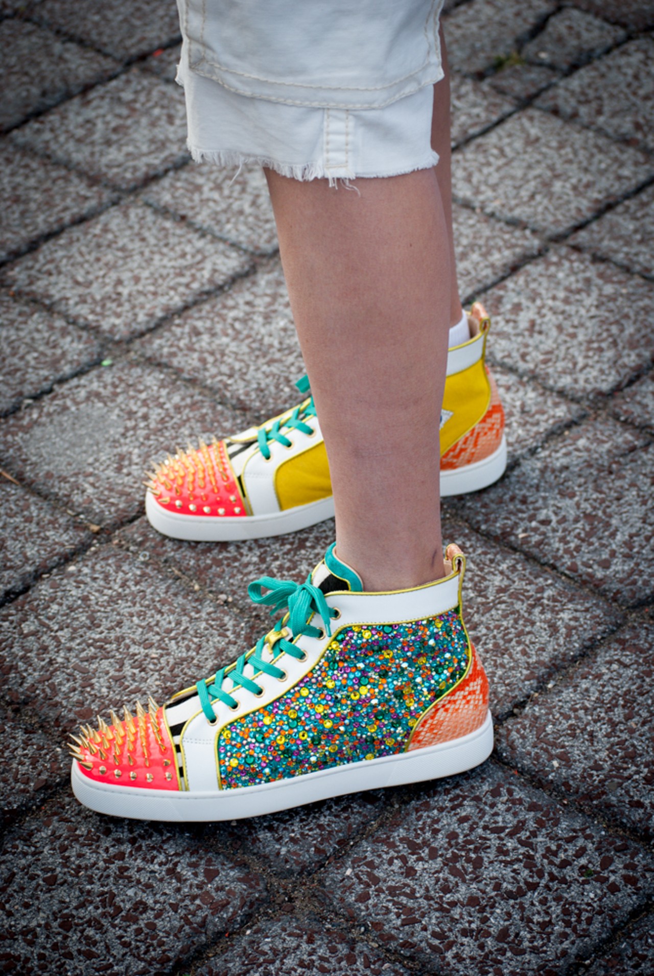 Spikes. Glitter. Bright colors. What's not to love?