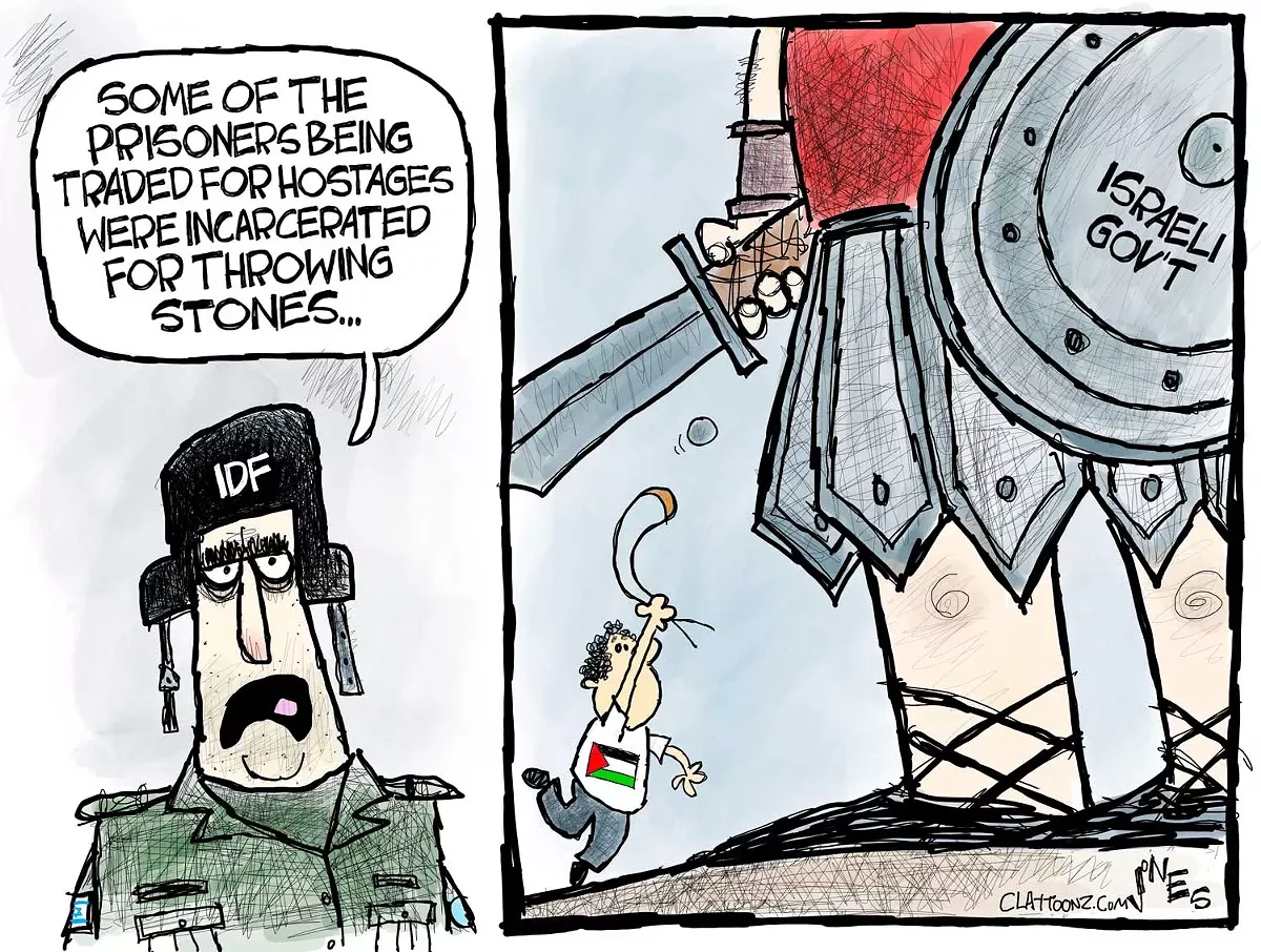 Image: Stones and hostages