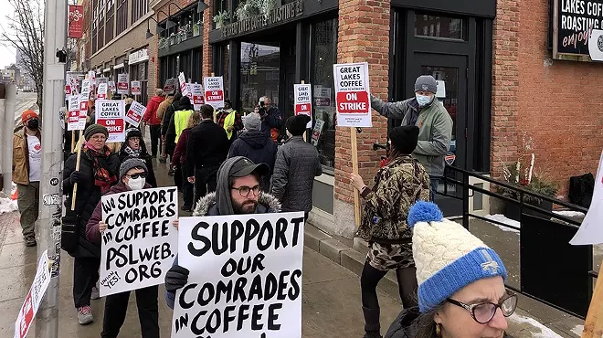 Image: Striking workers at Great Lakes Coffee withdraw from union effort as company closes stores