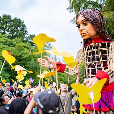 Little Amal is a 12-foot puppet of a Syrian refugee.