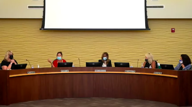 The Birmingham Public Schools Board of Education during a meeting where a Bloomfield Hills man flashed a Nazi salute.