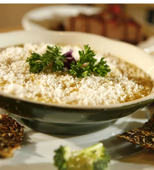 Thai curry coconut soup from RAW Cafe in Detroit. - MT Photo: Rob Widdis