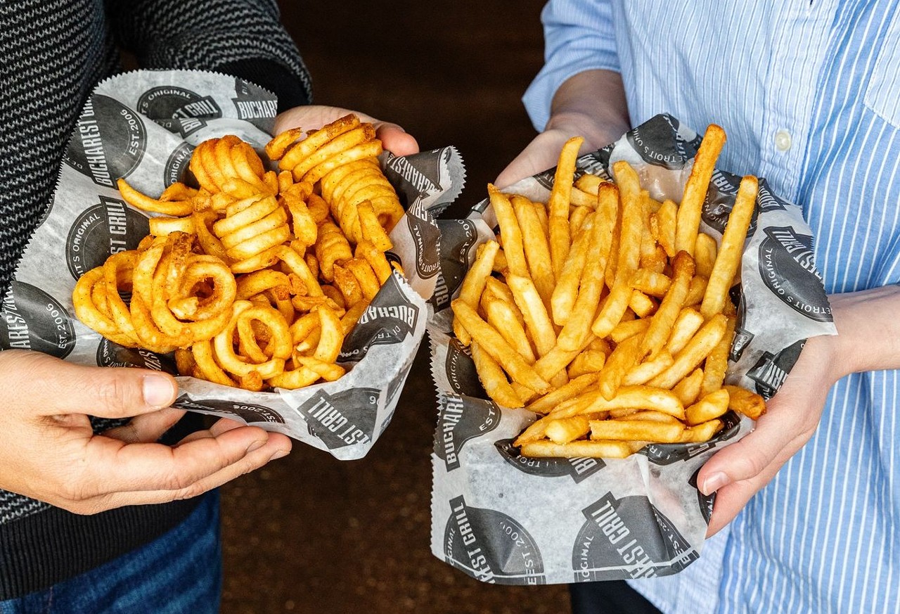 Bucharest Grill
Multiple locations; bucharestgrill.com
If you like curly fries but you’re with a friend who likes straight-cut fries, no worries! Bucharest has both and either option is delicious. 