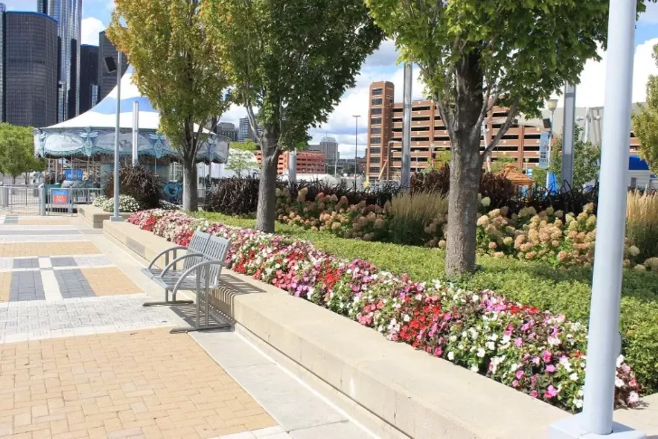 Detroit Riverwalk detroitriverfront.org If you&#146;re thinking about making your next Insta update a snapshot of nature, we&#146;ve got you. The Riverwalk is full of overlooked parks and gardens. Take some time to go down there and explore the area. You might just find your new favorite spot &#151; and get a couple of likes along the way! Photo via Facebook/Detroit Riverfront