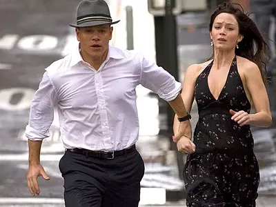 The Adjustment Bureau: "Let's get outta here before we overstay our welcome!"