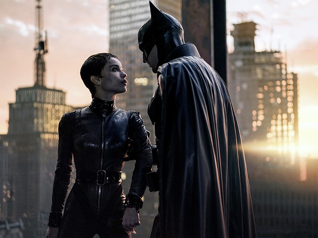 Zoë Kravitz and Robert Pattinson play familiar figures in The Batman.