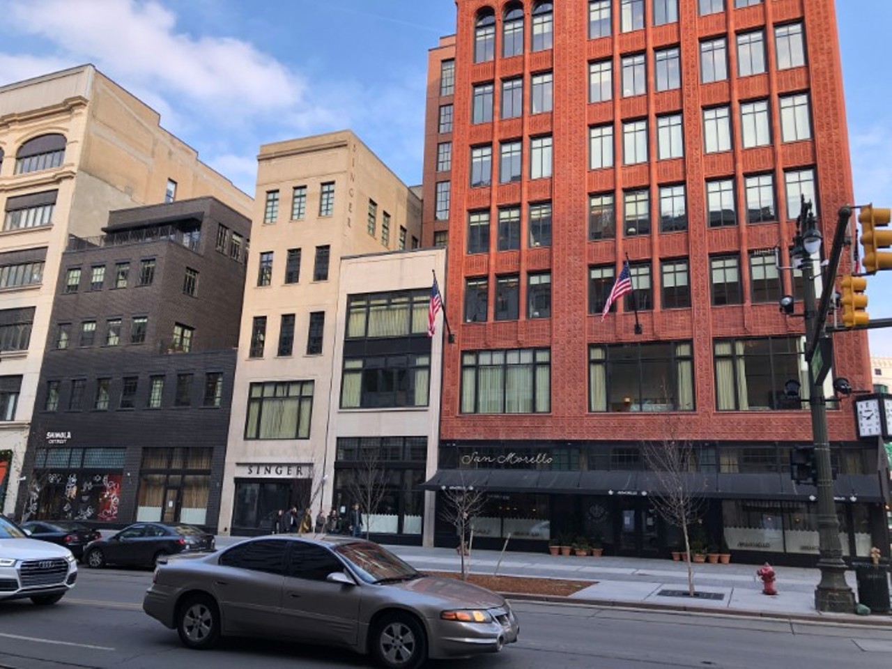 Shinola Hotel/San Morello
1400 Woodward Ave., Detroit
Another one that was mentioned when it comes to the nicest bathrooms is the Shinola Hotel. “That Shinola bathroom is plush af,” Redditor downriverrat3 said. “Plush, smells great, and is rarely busy,” added AarunFast.