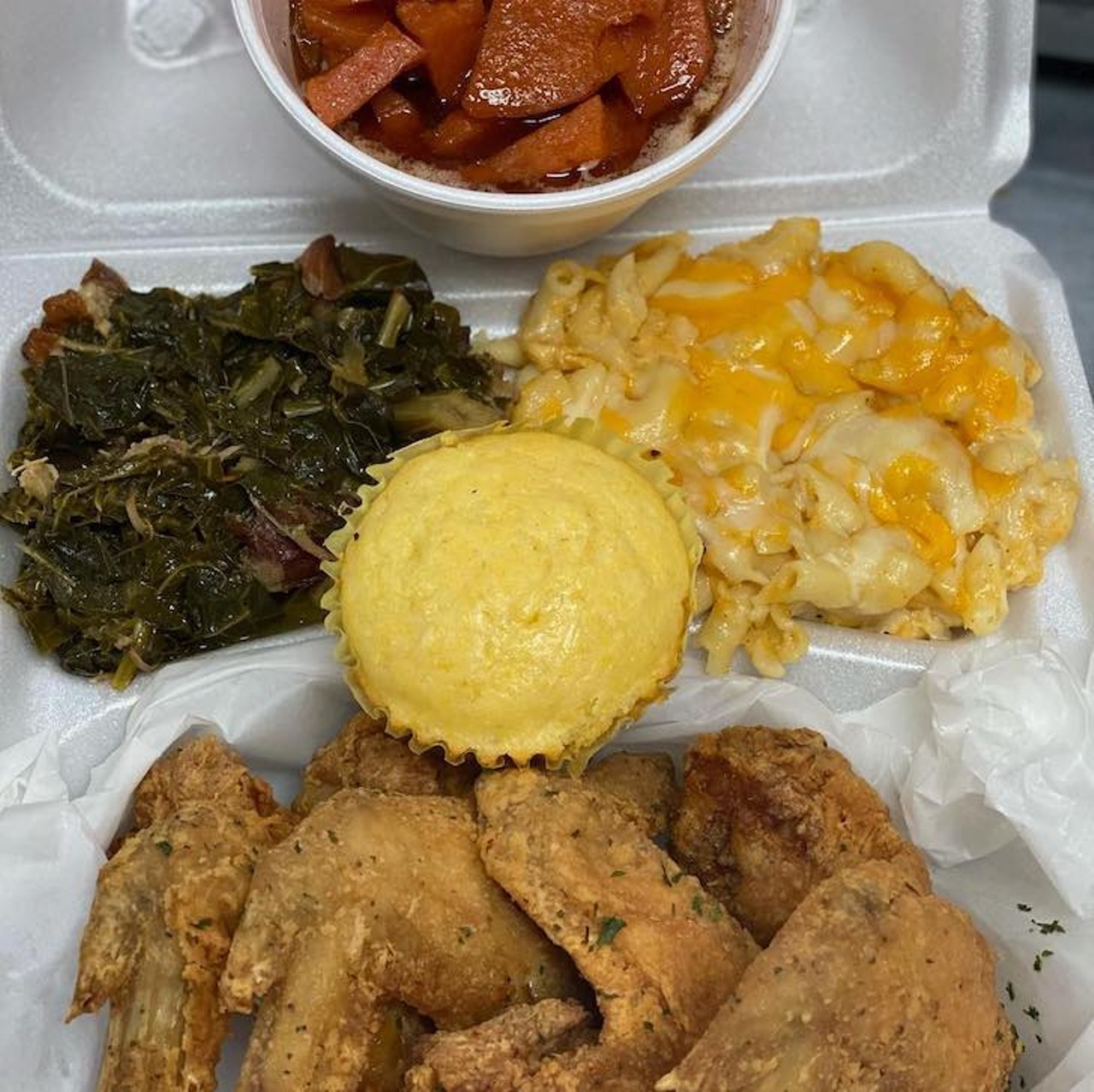 Lillie Bell&#146;s
25030 Southfield Rd., Southfield; 248-595-9070
&#147;We had two rib tip dinners with greens and baked beans, a large order of mac and cheese, a gimme all you got spud, and strawberry banana pudding.
I was taken back to my childhood. It was so unbelievably good. All of it.
Thank you so so so much for the amazing meal.&#148; - Katie H.
Photo via  Lillie Bell&#146;s/Facebook