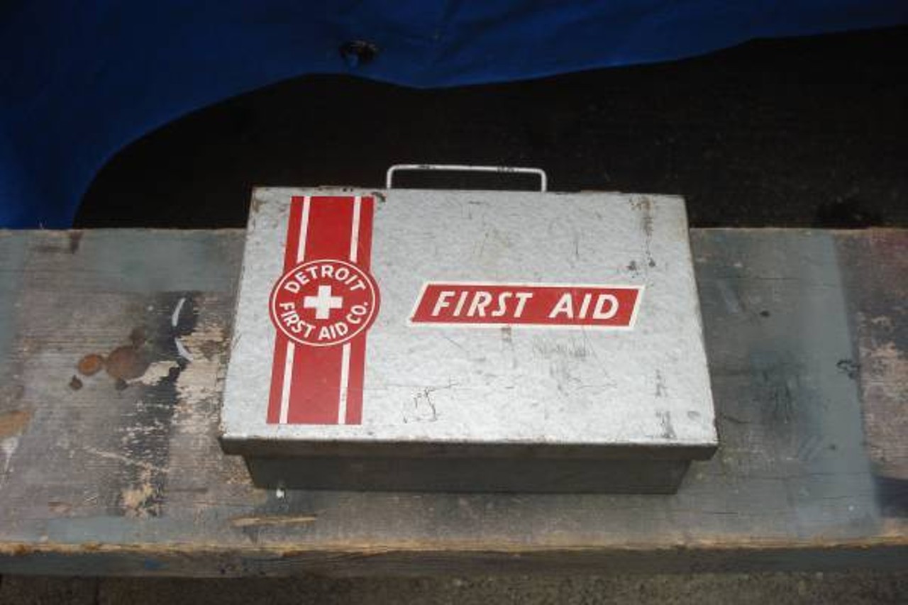 Vintage Tin Detroit First Aid Co. ($18)
Could double as a lunch box if we&#146;re being honest here &#151; versatility is key.
Photo via  Craigslist