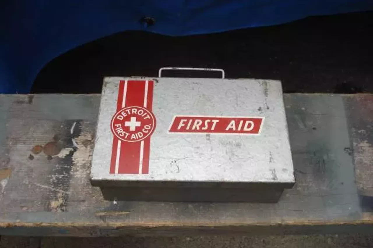 Vintage Tin Detroit First Aid Co. ($18) Could double as a lunch box if we&#146;re being honest here &#151; versatility is key. Photo via Craigslist