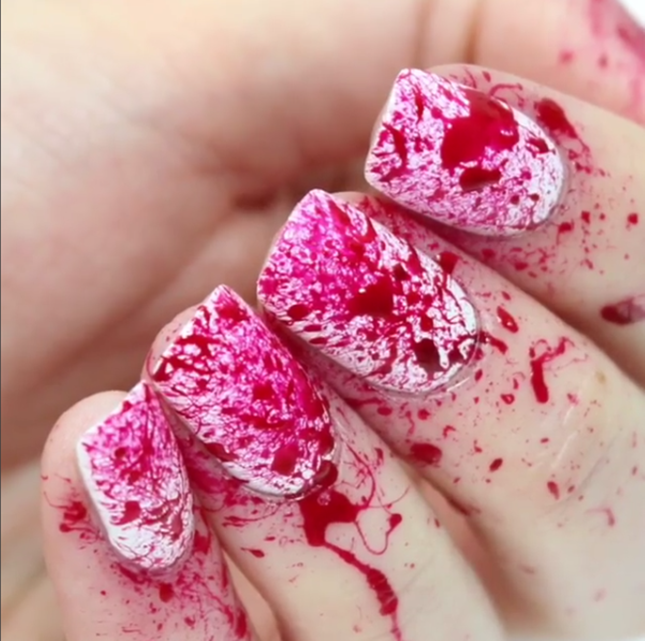 Blood spattered by@thenailtrail