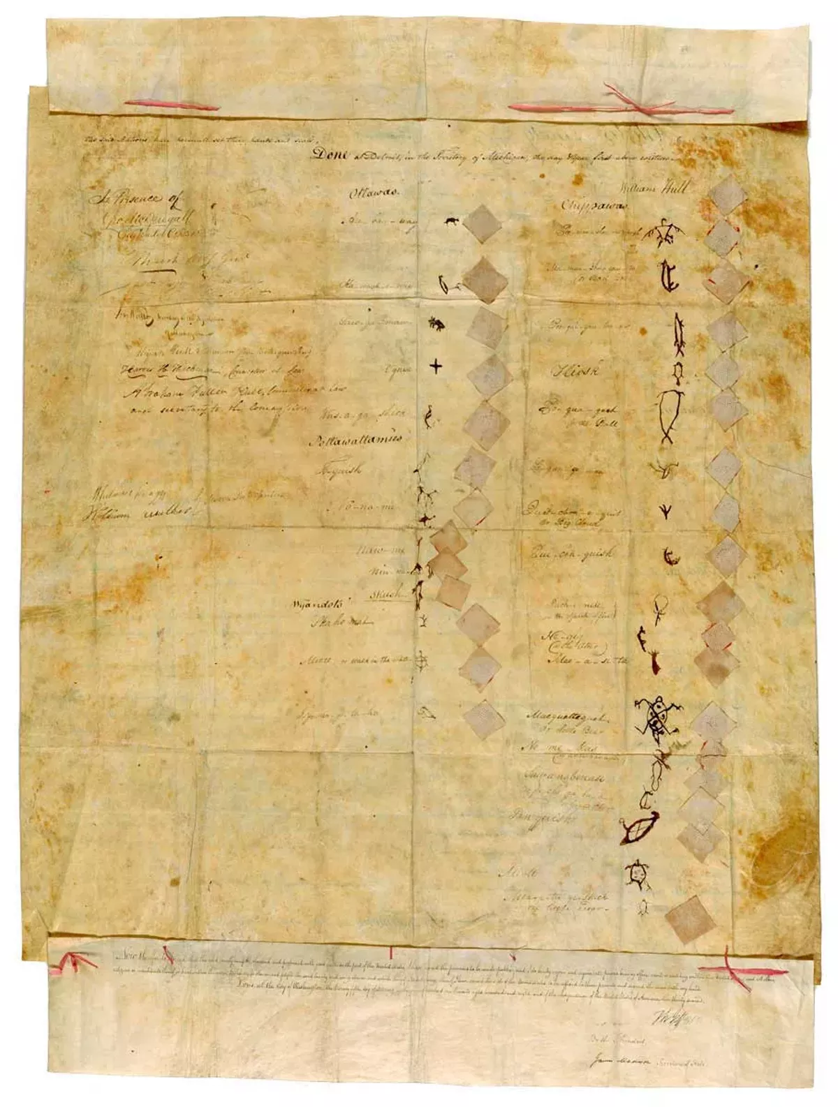 Image: The 1807 Treaty of Detroit was signed on November 17, 1807, by William Hull and members of four Indian tribes, the Ottawa, Chippewa, Wyandot, and Potawatomi.