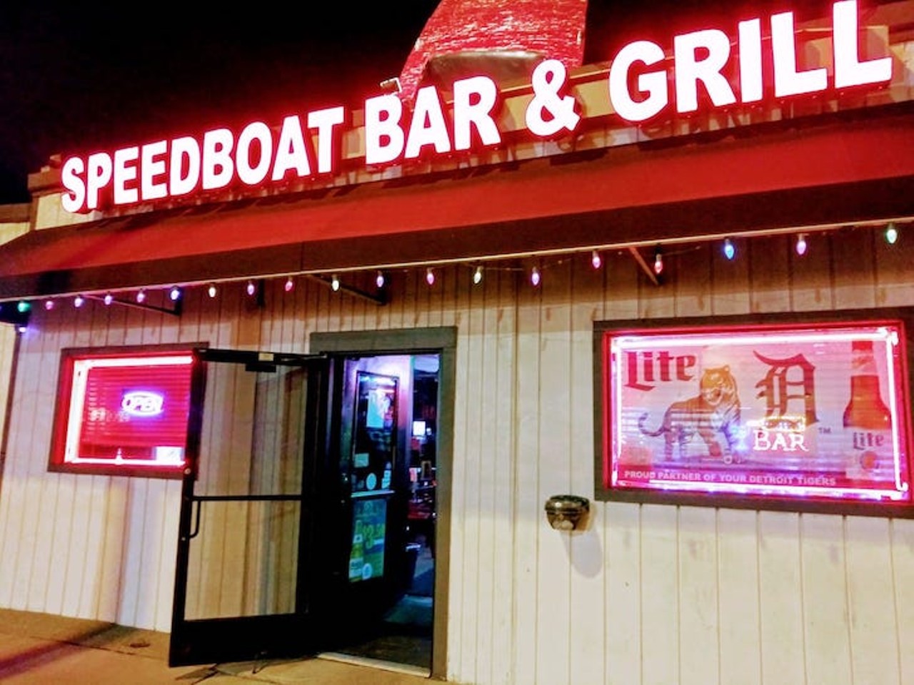 Speedboat Bar & Grill
749 Biddle Ave., Wyandotte; 734-282-5750
If you’re looking for a good bar burger, definitely visit Speedboat Bar & Grill.