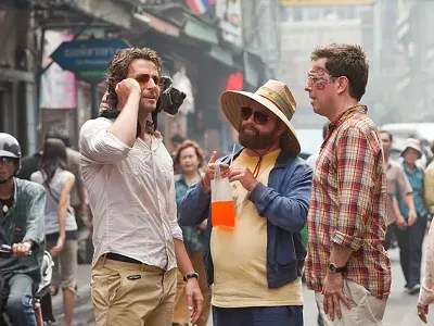 Hangover from The Hangover: Cooper, Galifianakis and Helms in The Hangover Part II�