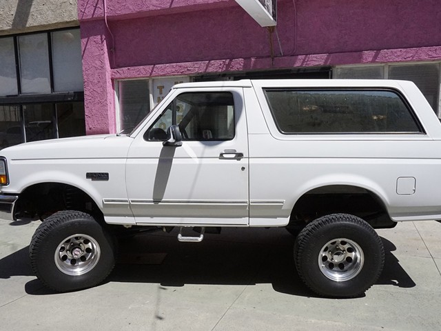 The Ford Bronco at the O.J. Simpson pop-up museum at the Coagula Curatorial Gallery on August 17, 2017 in Los Angeles, California.