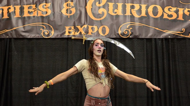 A performer at the 2019 Oddities and Curiosities Expo.