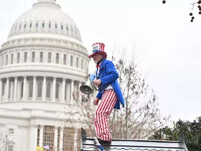 A rioter at the Jan. 6 insurrection dressed as Uncle Sam.