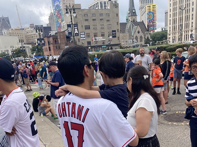 Shohei Ohtani fans in Detroit.