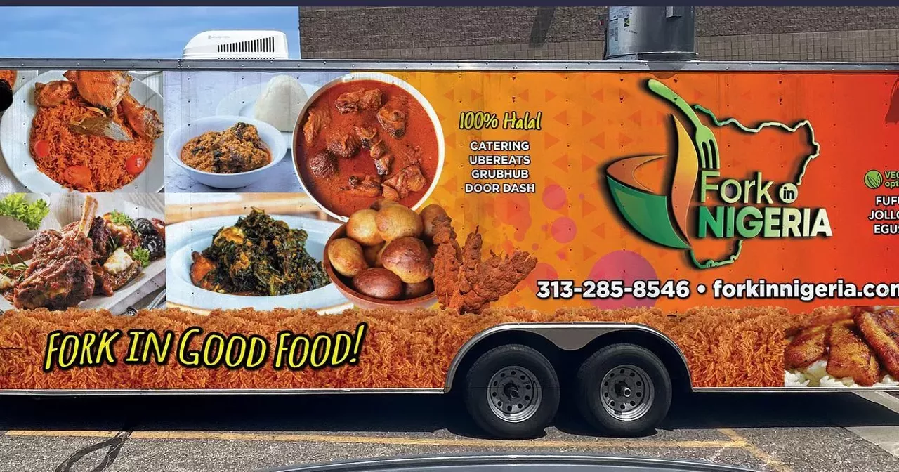 Fork in Nigeria forkinnigeria.com After one popular Nigerian dish called fufu went viral on TikTok, this local food truck garnered tons of recognition. At Fork in Nigeria, chef Prej Iroegbu serves a multitude of classic Nigerian meals, one being pounded yam, or fufu, which is served alongside stews such as okra, egusi, or edikaikong. In the past year, the company expanded from just one Detroit location to three, with one truck on the west side on Livernois Avenue, one truck on Eight Mile Road on the east side, and a pick-up-only location on Woodward Avenue near downtown. 