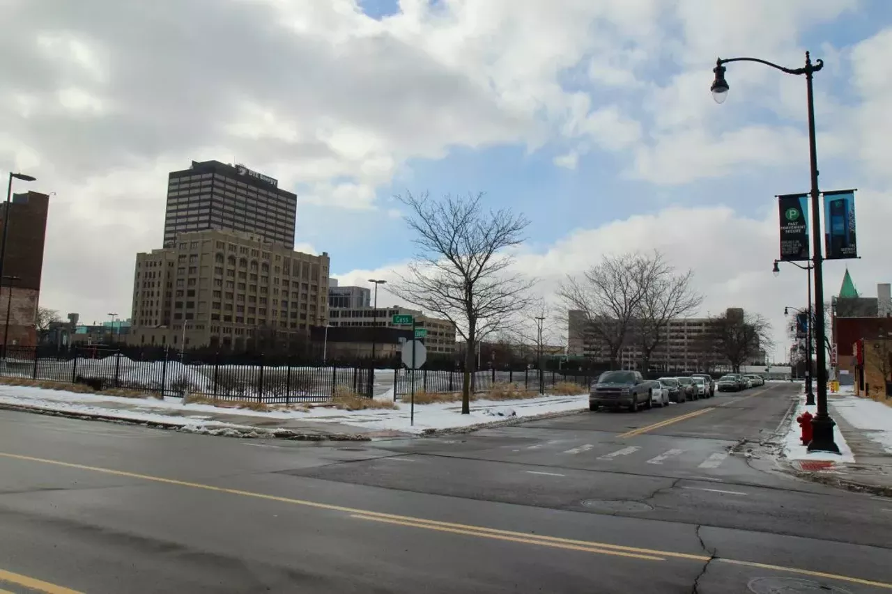 Now &#150; 2019 401 W. Columbia St.; Detroit The building was demolished sometime around 2011 to make room for Ilitch-owned parking, according to Curbed. Photo by Will Feuer