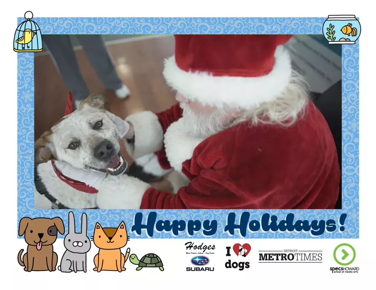 Image: These pets got their photos taken with Santa and the results are adorable