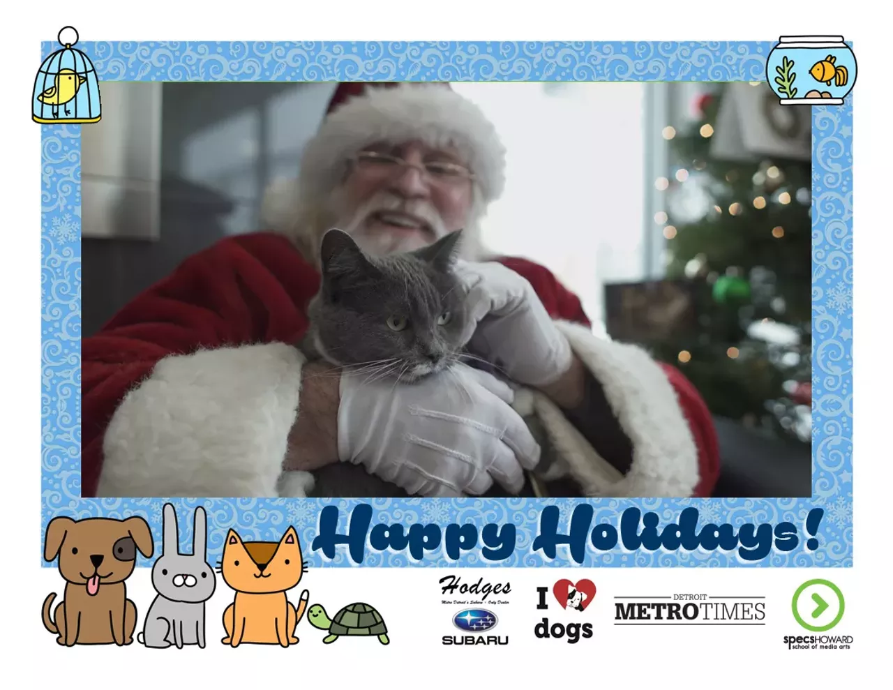 Image: These pets got their photos taken with Santa and the results are adorable