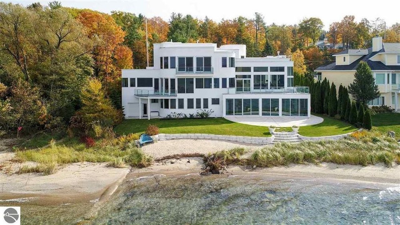 This $3.5 million waterfront home in Traverse City looks like a spaceship