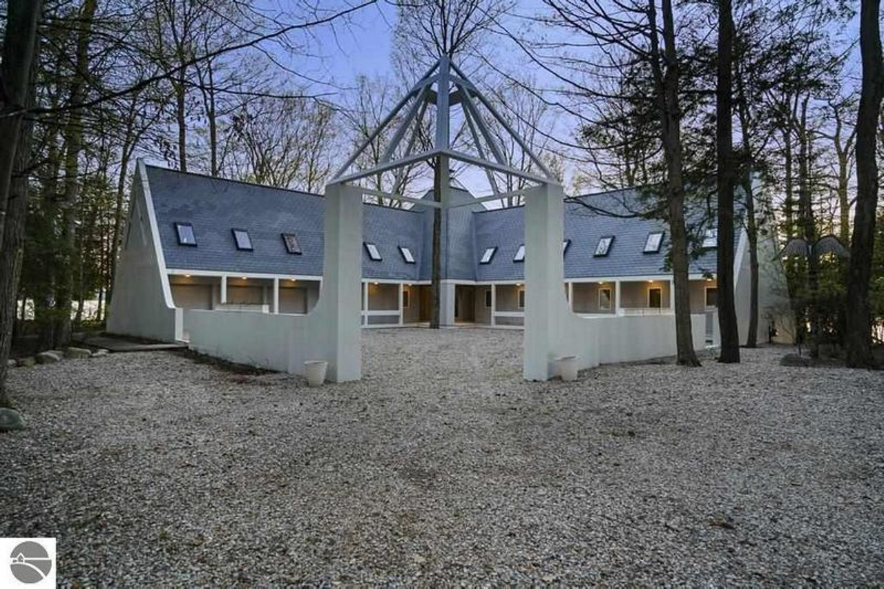 This $3.75 million William Kessler-designed Torch Lake home is a pyramid
