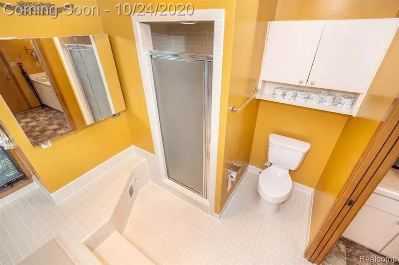 Image: This $550k metro Detroit home designed by the Palace architects has an indoor koi pond