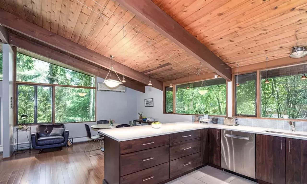 Image: This $585k zen AF Ann Arbor home has a pergola and koi pond