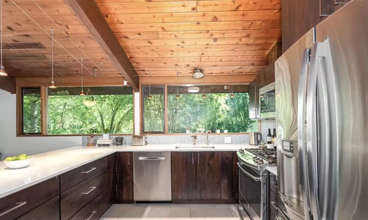 Image: This $585k zen AF Ann Arbor home has a pergola and koi pond