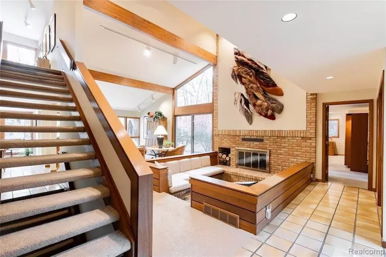 Image: This custom $649k home in Grosse Ile has a fabulous conversation pit