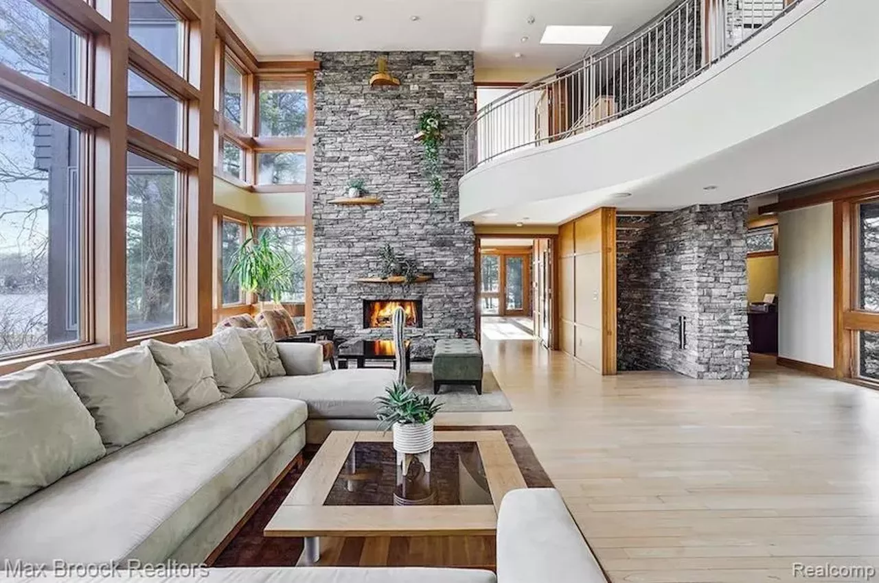 Image: This custom 'organic contemporary' home on Michigan's Blain Island has strong Y2K energy