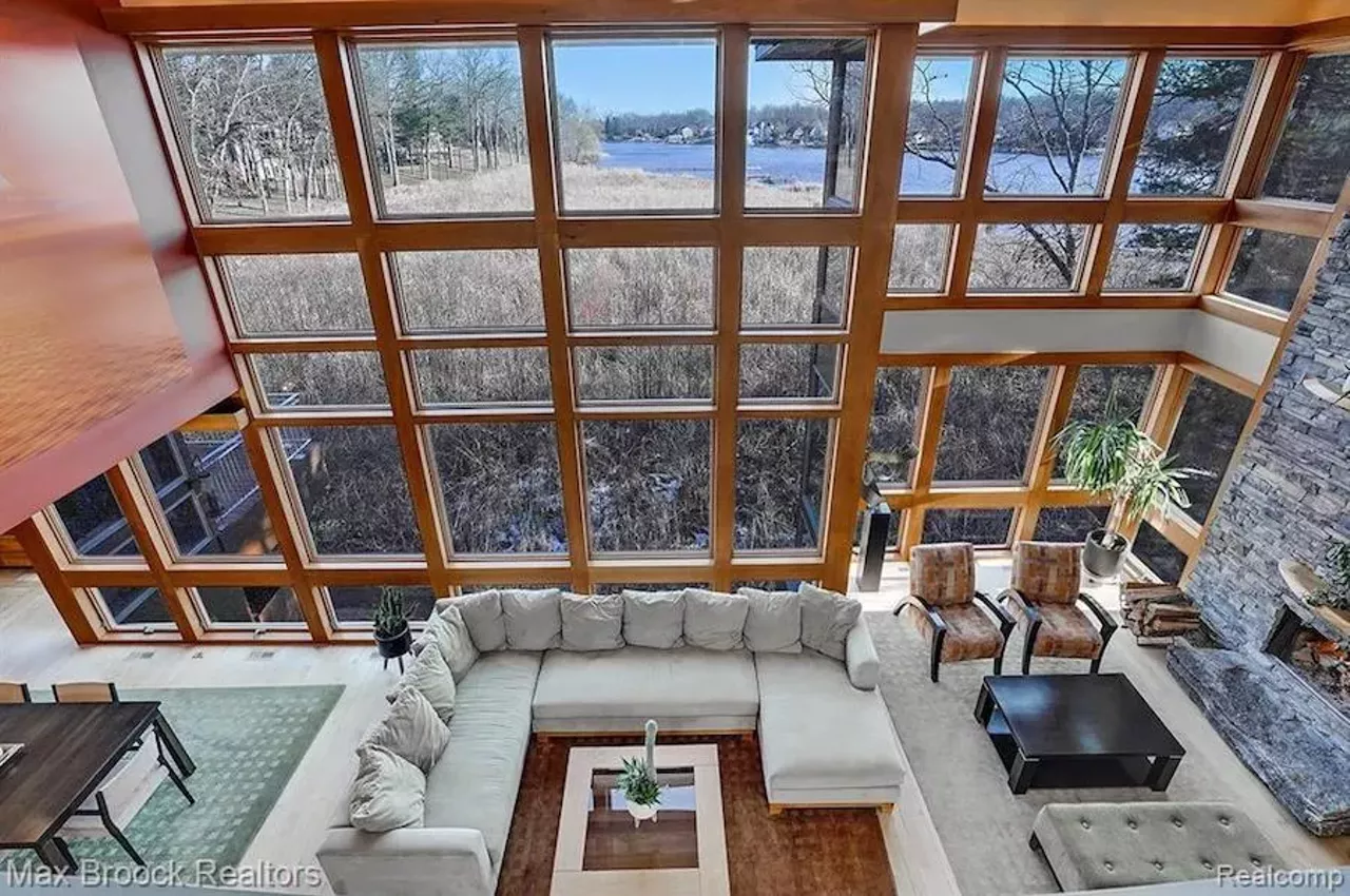 Image: This custom 'organic contemporary' home on Michigan's Blain Island has strong Y2K energy