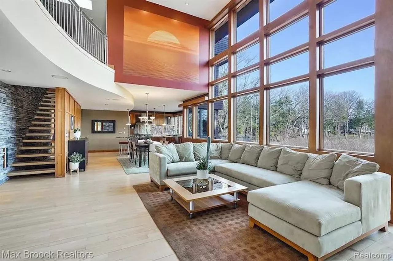 Image: This custom 'organic contemporary' home on Michigan's Blain Island has strong Y2K energy