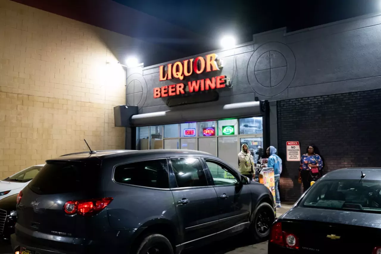 The outside of Liquor Basket appears as a normal liquor store.