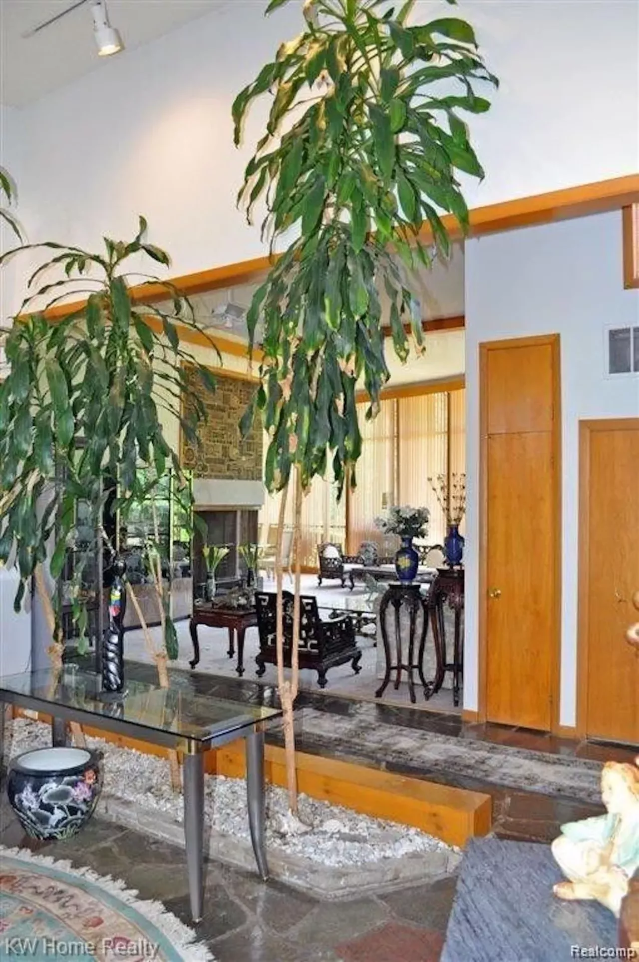 Image: This Wallace Frost-designed home in Bloomfield Hills has Playboy Mansion doors