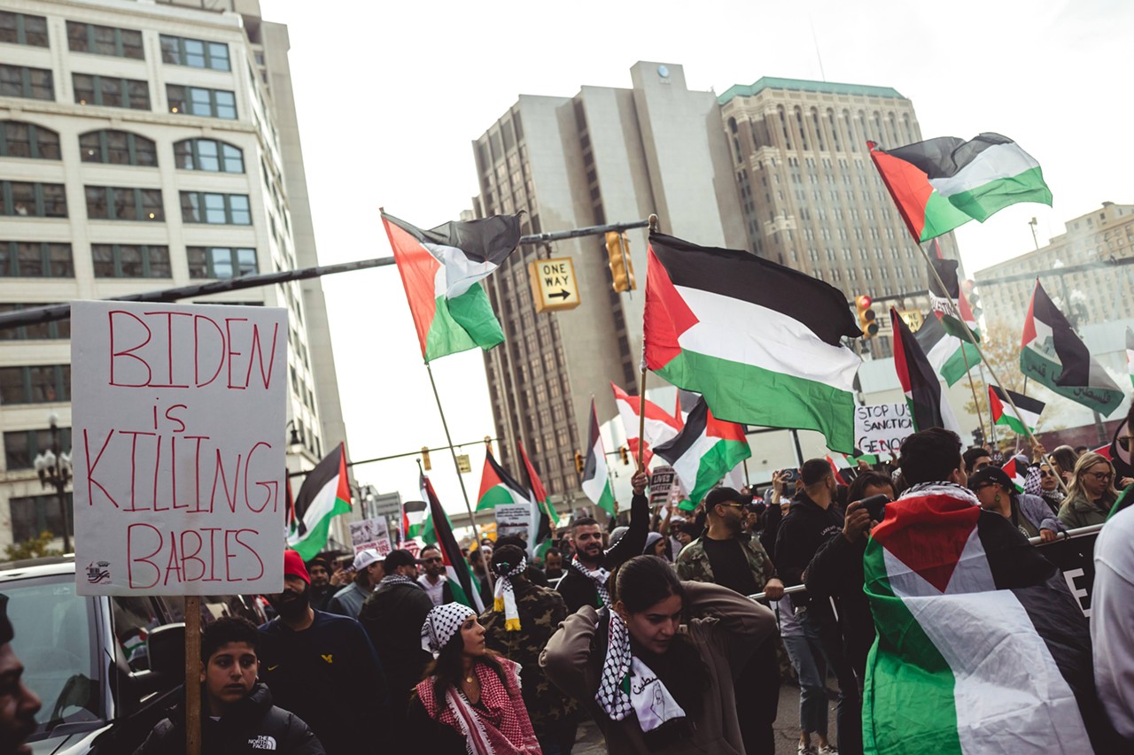 Thousands march in Detroit demanding ceasefire in Gaza [PHOTOS ...